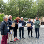 Joseph McClain, Miriam Gallet and Sarah Pierce Martin from American Pilgrims with MaxiRuiz de Larramendi, Salvador Garin Zavala and Joaquin, 2023.