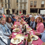 Lunch at the Plaza de Santiago in Estella, 2023.