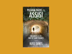 Pilgrim Paths to Assisi book review, cover with background.