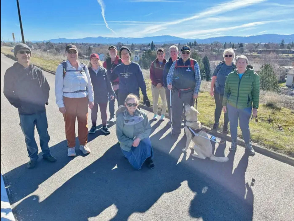 Spokane Chapter group hike, group shot of hikers. 