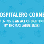 Hospitalero Corner Listening Act of Lightening summer 2024 la concha