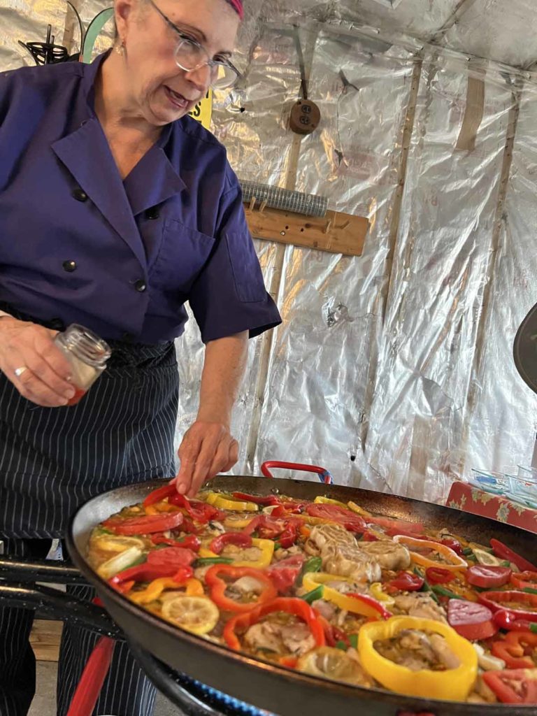 Anchorage chapter paella autumn La Concha 2024, Diane Moxness.