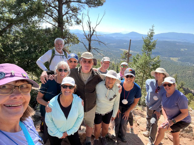 Colorado Front Range group shot Autumn 2024 la concha, with a view, by Christine Petty.