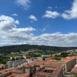 Tapestry of Luminosity Mastini augumn 2024 la concha, town landscape and red roofs.