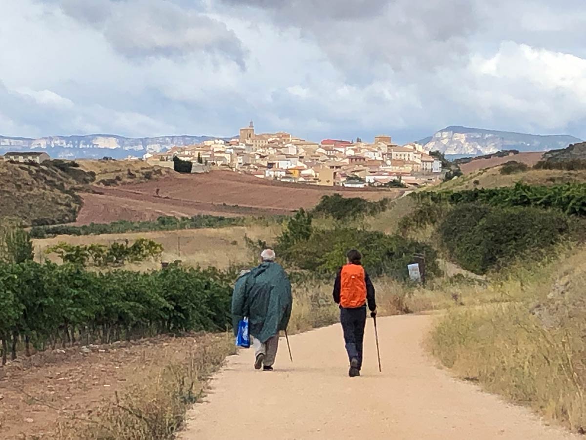 Two Pilgrims walking ring spring 2025 la concha