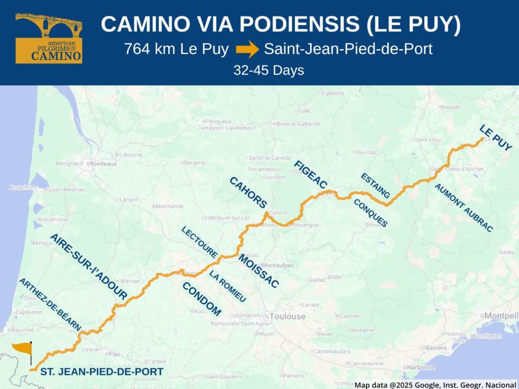 Via Podiensis route map feature
