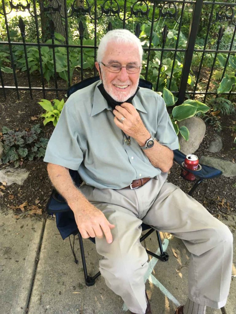 julios pack seated Bob McLeaish..